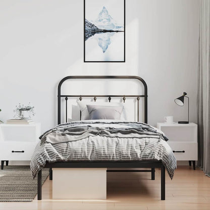 Bed Frame | Black | Powder-Coated Steel | Single | Bed Frame