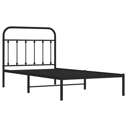 Bed Frame | Black | Powder-Coated Steel | Single | Bed Frame