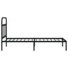 Metal Bed Frame with Headboard Black 100x190 cm