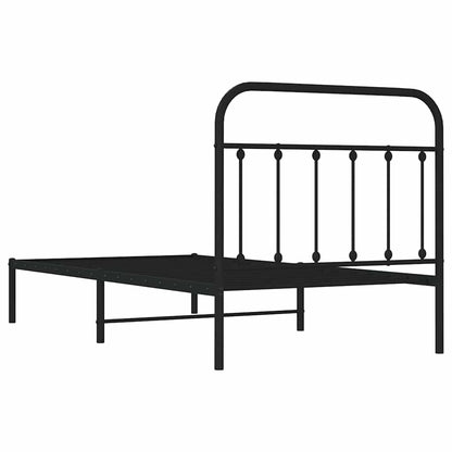 Bed Frame | Black | Powder-Coated Steel | Single | Bed Frame