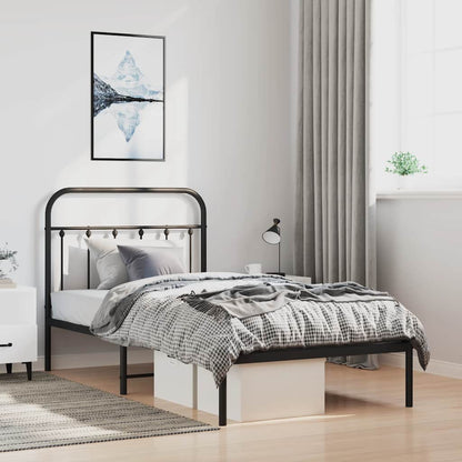 Bed Frame | Black | Powder-Coated Steel | Single | Bed Frame
