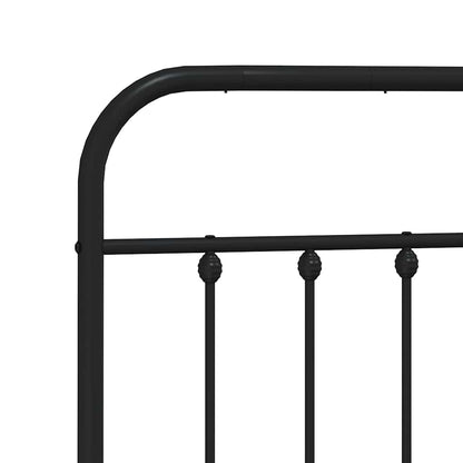 Bed Frame | Black | Powder-Coated Steel | 120x190 cm Small Double