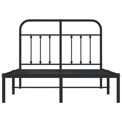 Bed Frame | Black | Powder-Coated Steel | 120x200 cm | Bed Frame