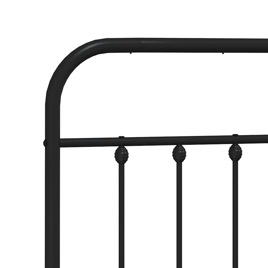Bed Frame | Black | Powder-Coated Steel | 120x200 cm | Bed Frame