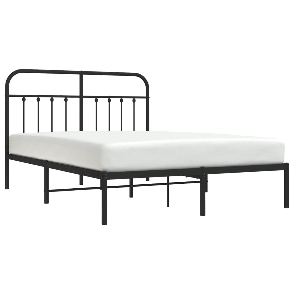 Bed Frame | Black | Powder-coated steel | 140x190 cm | Bed Frame