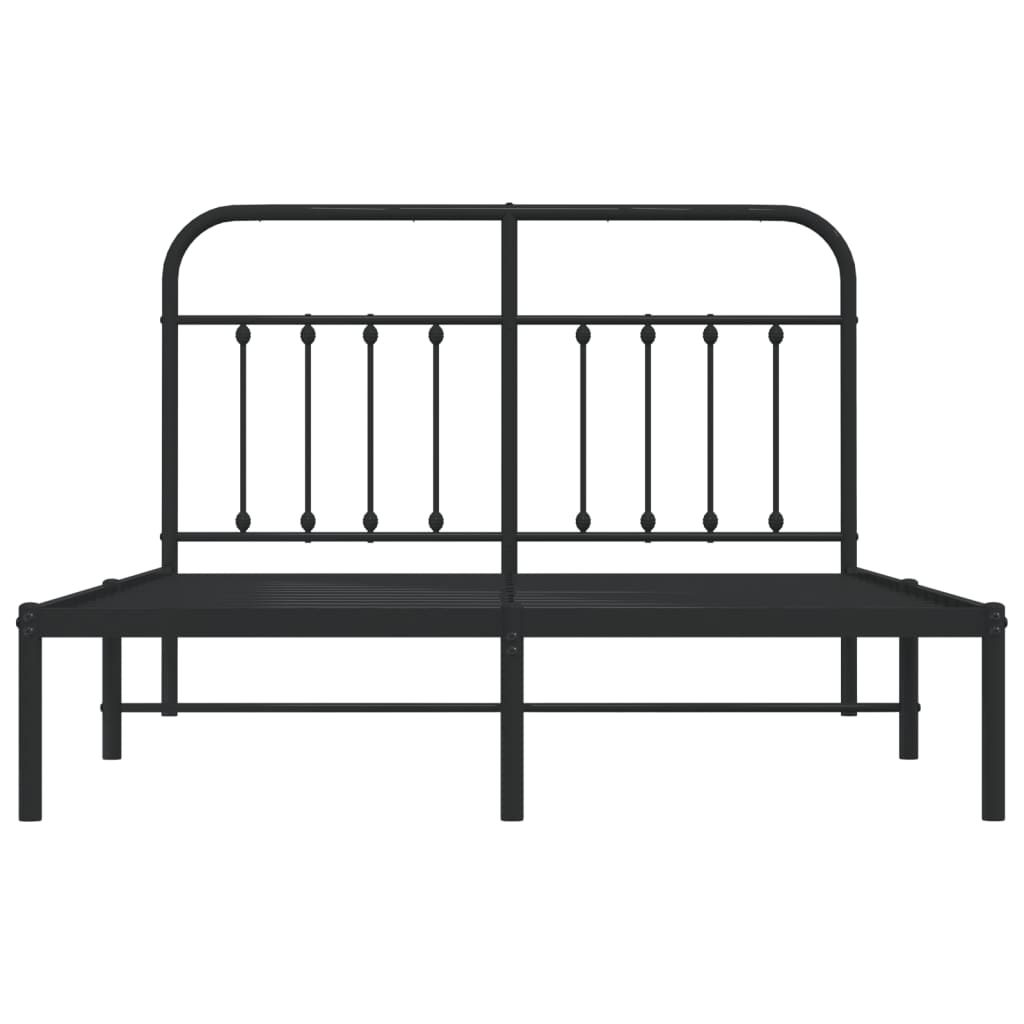 Bed Frame | Black | Powder-coated steel | 140x190 cm | Bed Frame
