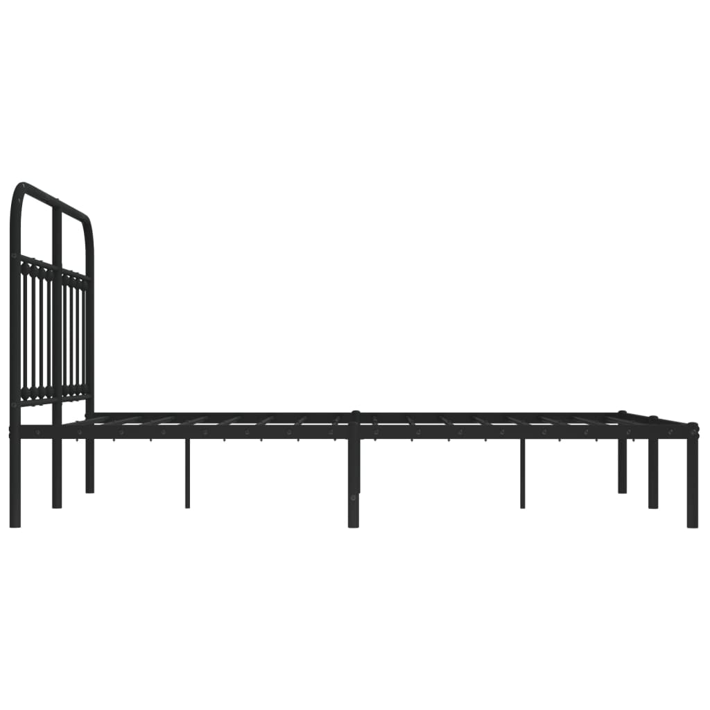 Bed Frame | Black | Powder-coated steel | 140x190 cm | Bed Frame