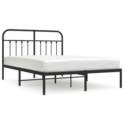 Bed Frame | Black | Steel | 140x200cm | Metal Bed Frame | Rectangular