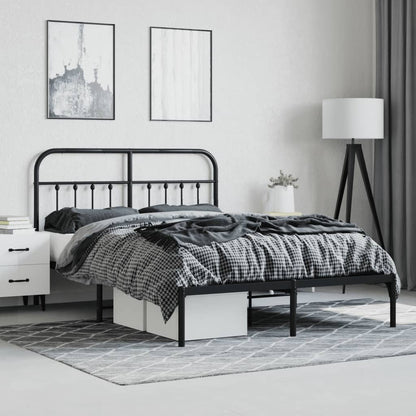 Bed Frame | Black | Steel | 140x200cm | Metal Bed Frame | Rectangular