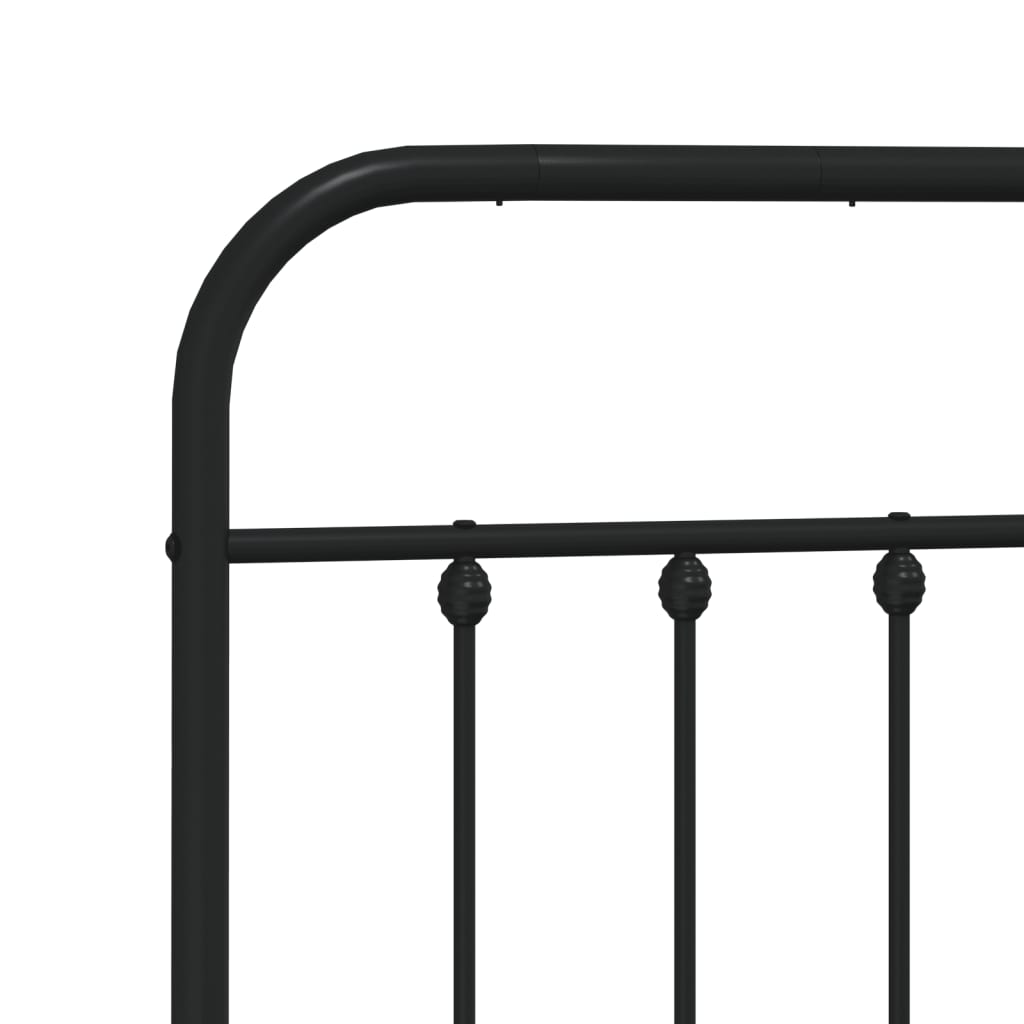 Bed Frame | Black | Steel | 140x200cm | Metal Bed Frame | Rectangular