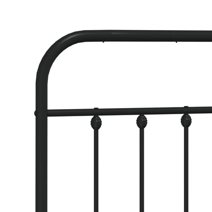 Bed Frame | Black | Steel | 140x200cm | Metal Bed Frame | Rectangular