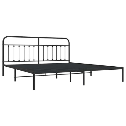Bed Frame | Black | Steel | 193x203 cm | Bed Frame | Rectangular