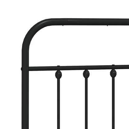 Bed Frame | Black | Steel | 193x203 cm | Bed Frame | Rectangular