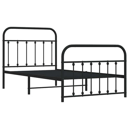 Bed Frame | Black | Powder-Coated Steel | Single | Bed Frame