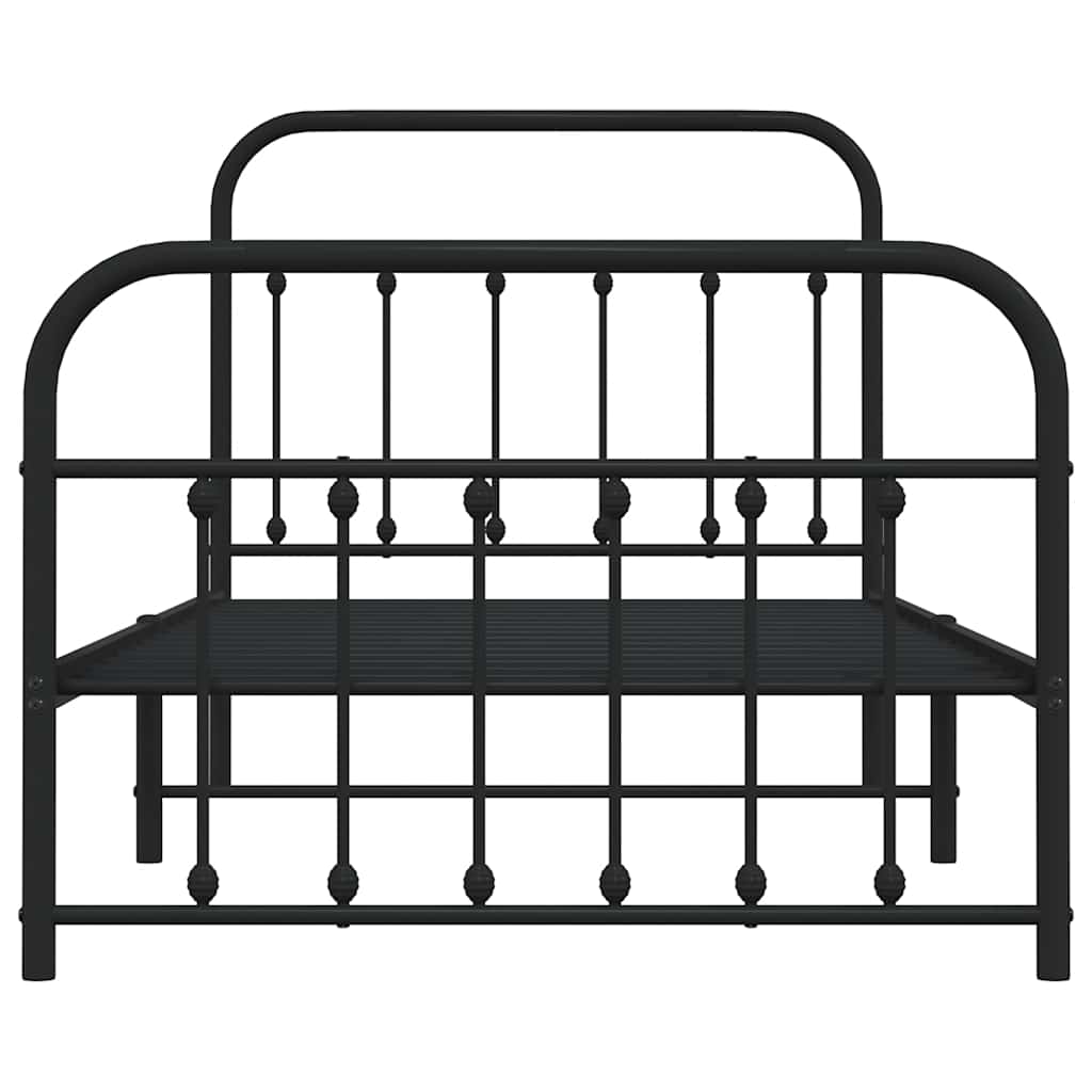 Bed Frame | Black | Powder-Coated Steel | Single | Bed Frame