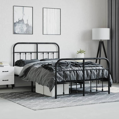 Bed Frame | Black | Powder-Coated Steel | Small Double | Bed Frame