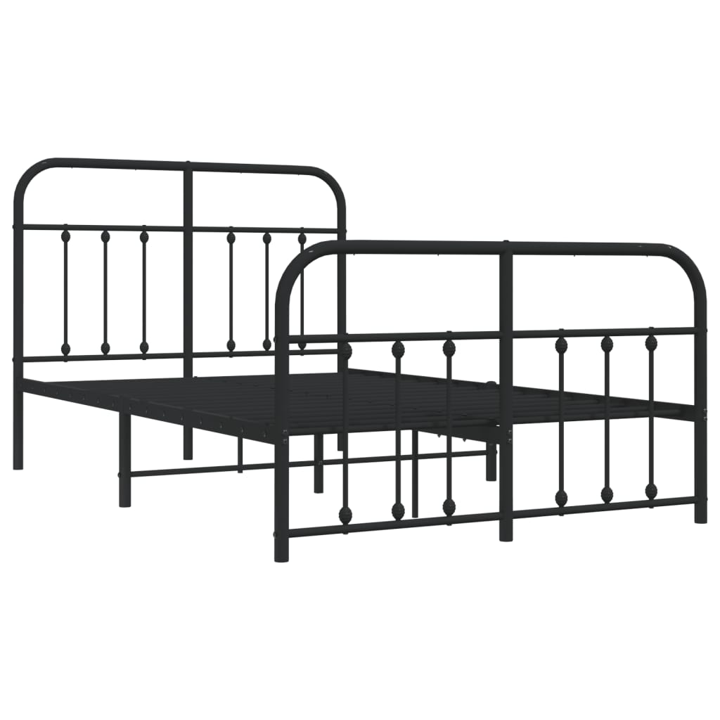 Bed Frame | Black | Powder-Coated Steel | Double | Bed Frame