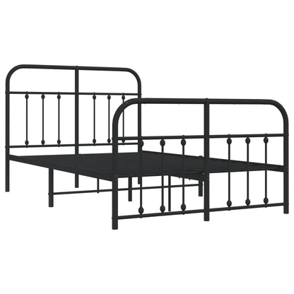 Bed Frame | Black | Powder-Coated Steel | Double | Bed Frame
