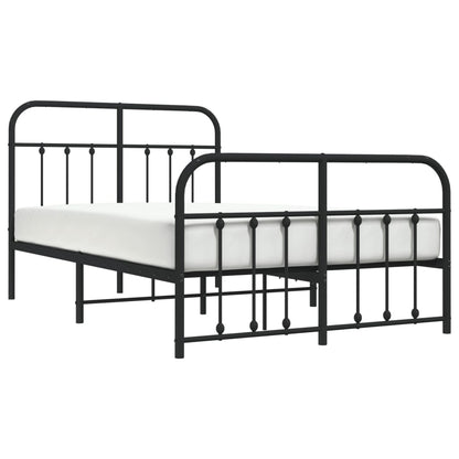 Bed Frame | Black | Powder-Coated Steel | Double | Bed Frame