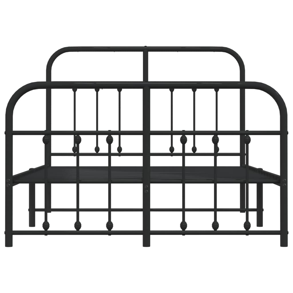 Bed Frame | Black | Powder-Coated Steel | Double | Bed Frame