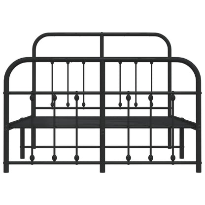 Bed Frame | Black | Powder-Coated Steel | Double | Bed Frame