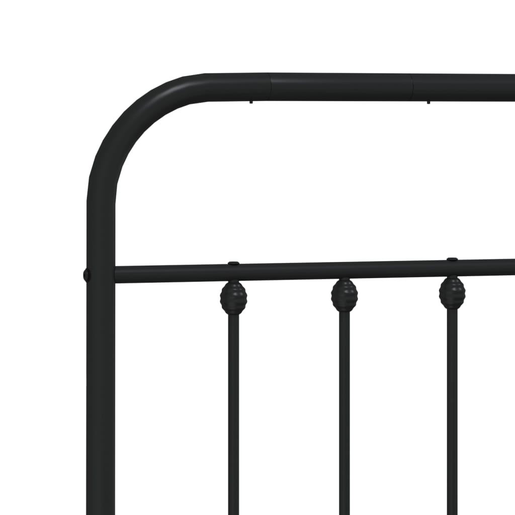 Bed Frame | Black | Powder-Coated Steel | Double | Bed Frame