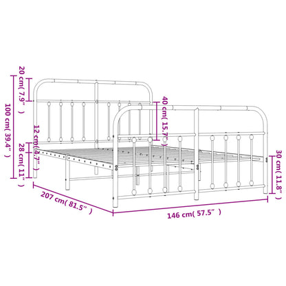 Bed Frame | Black | Bed Frame | Metal Bed Frame | Double Bed | Black Bed