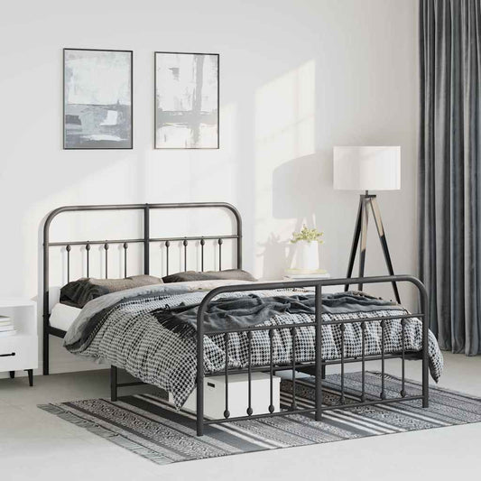 Bed Frame | Black | Powder-Coated Steel | King Size