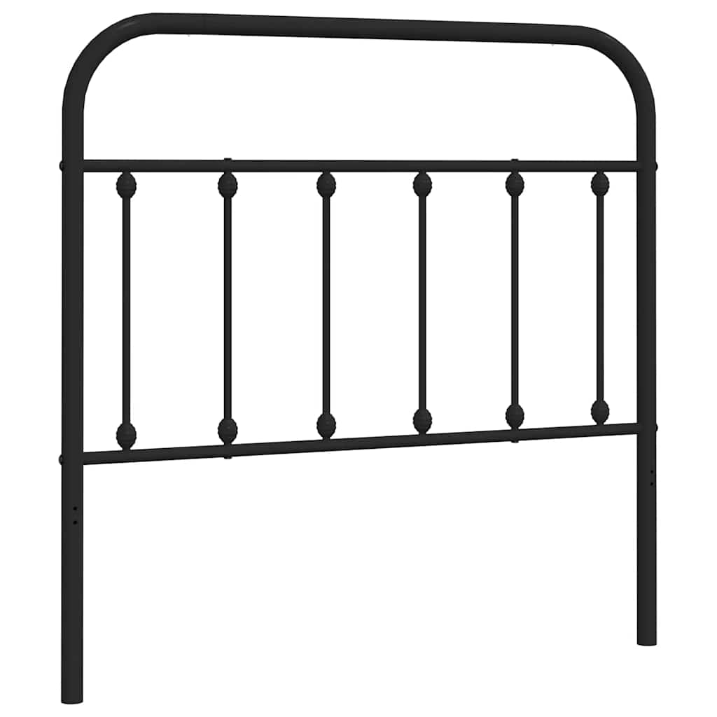 Metal Replace Headboard Black 100 cm