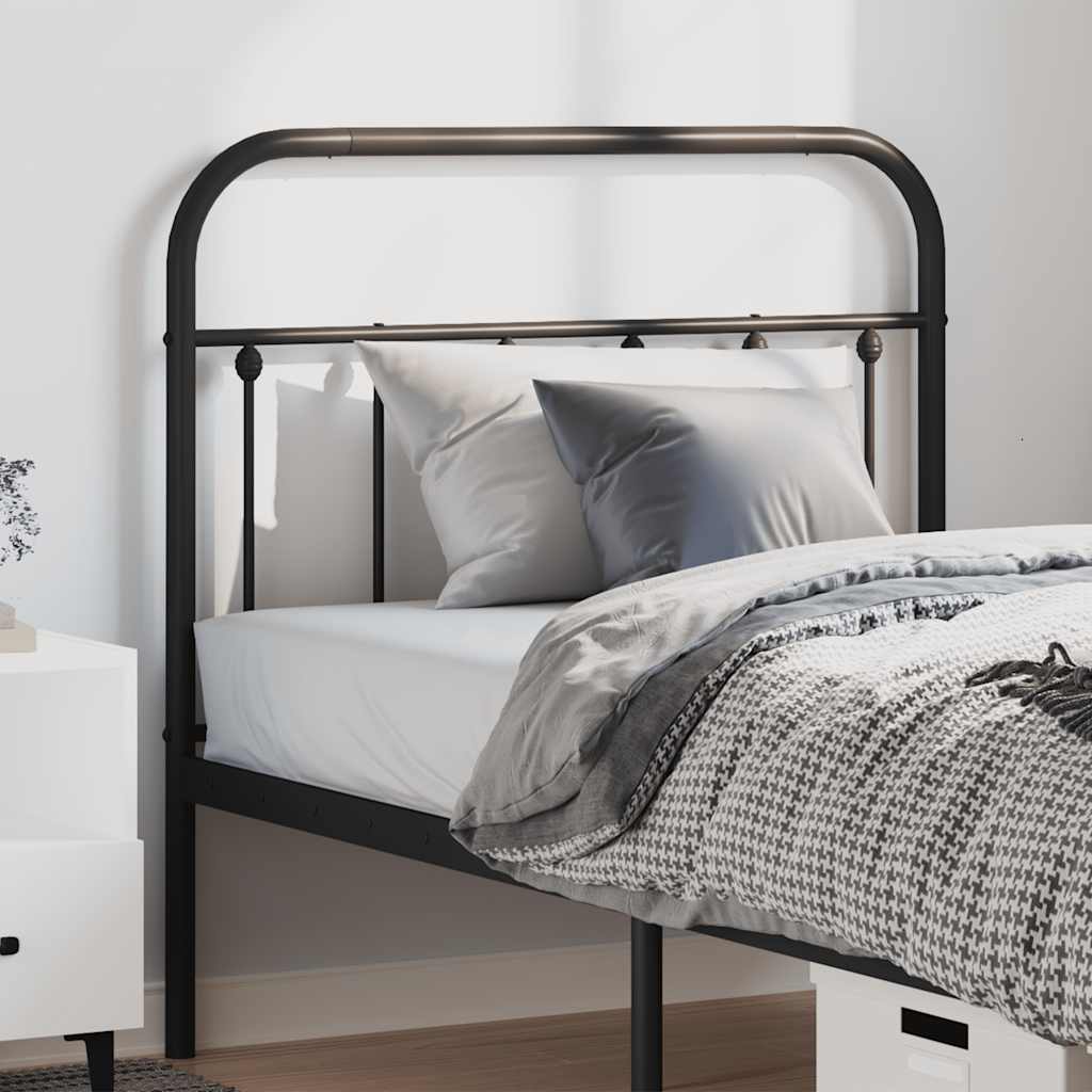 Metal Replace Headboard Black 100 cm