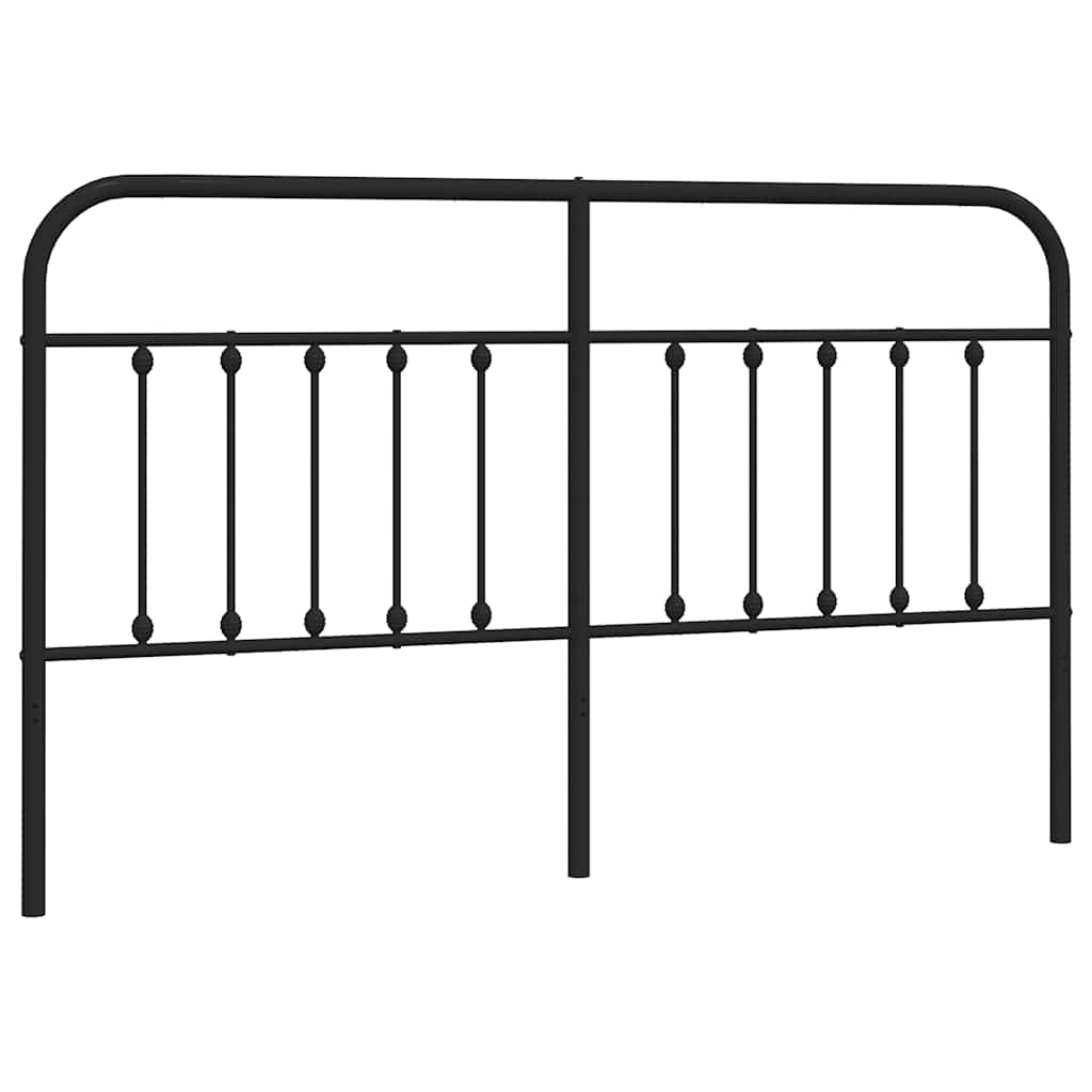 Metal Replace Headboard Black 160 cm
