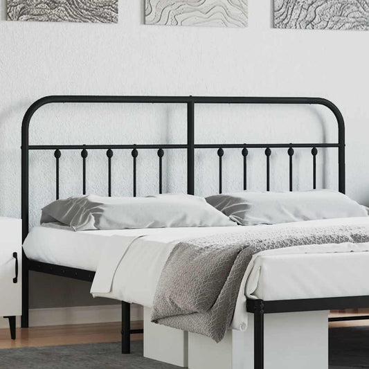 Metal Replace Headboard Black 160 cm