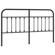 Metal Headboard Black 180 cm