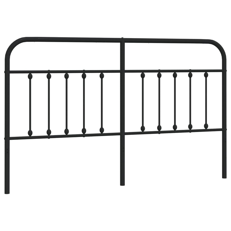 Metal Headboard Black 180 cm