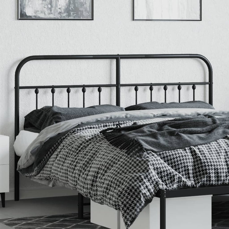 Metal Headboard Black 180 cm