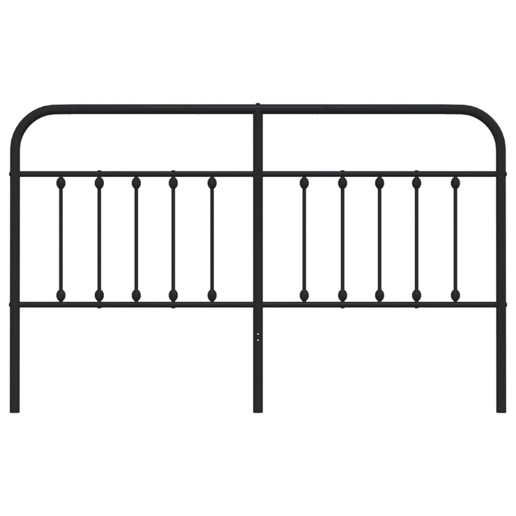 Metal Headboard Black 180 cm