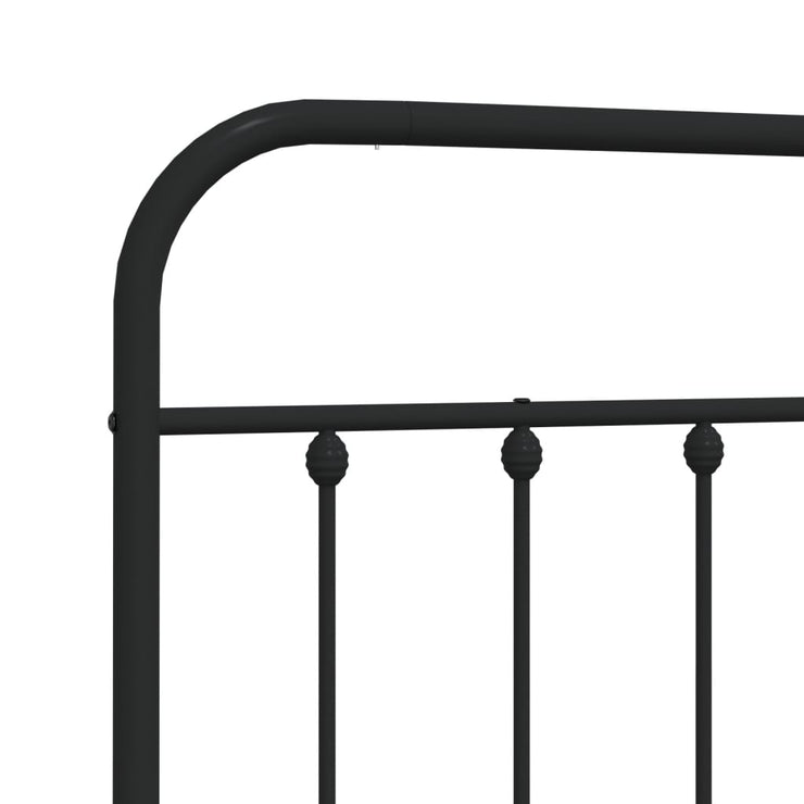 Metal Headboard Black 180 cm