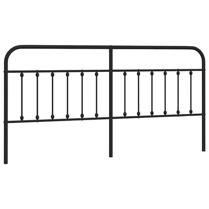 Headboard | Black | Powder-Coated Steel | Suitable for double beds