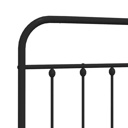 Headboard | Black | Powder-Coated Steel | Suitable for double beds