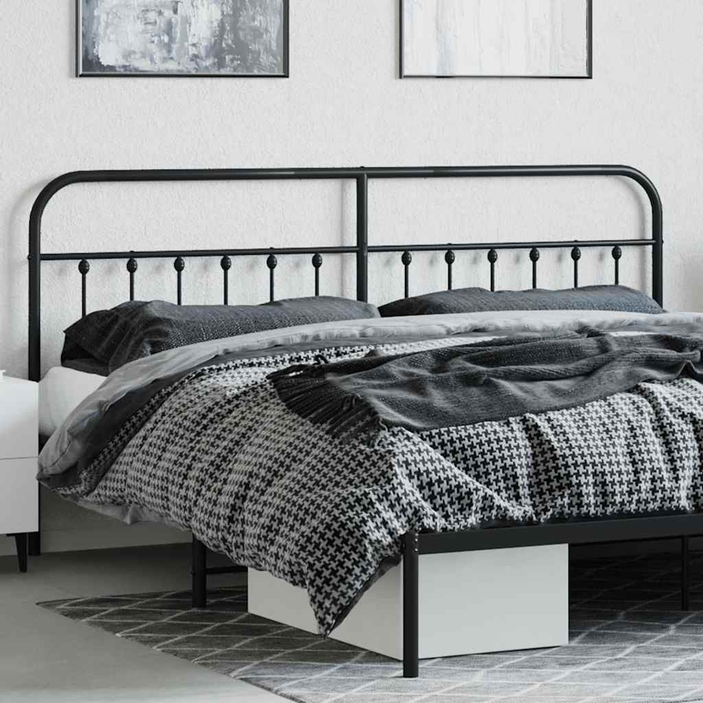 Headboard | Black | Powder-Coated Steel | Single | Stylish Look
