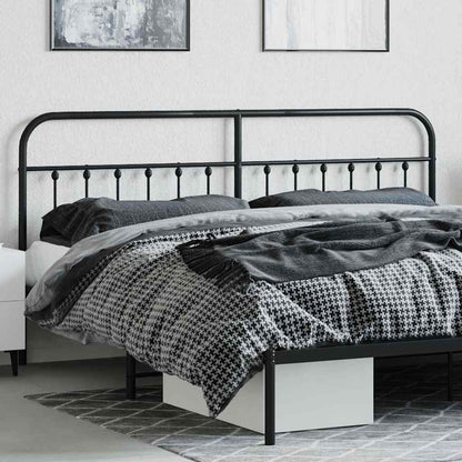 Headboard | Black | Powder-Coated Steel | Single | Stylish Look