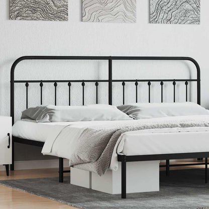 Headboard | Black | Powder-Coated Steel | Single | Stylish Look