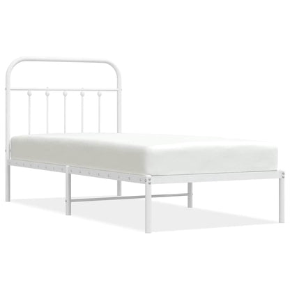 Bed Frame | White | Powder-coated steel | Single | Durable | Bed Frame
