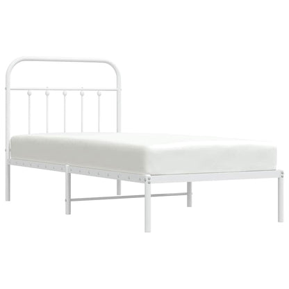 Bed Frame | White | Powder-coated steel | Single | Durable | Bed Frame