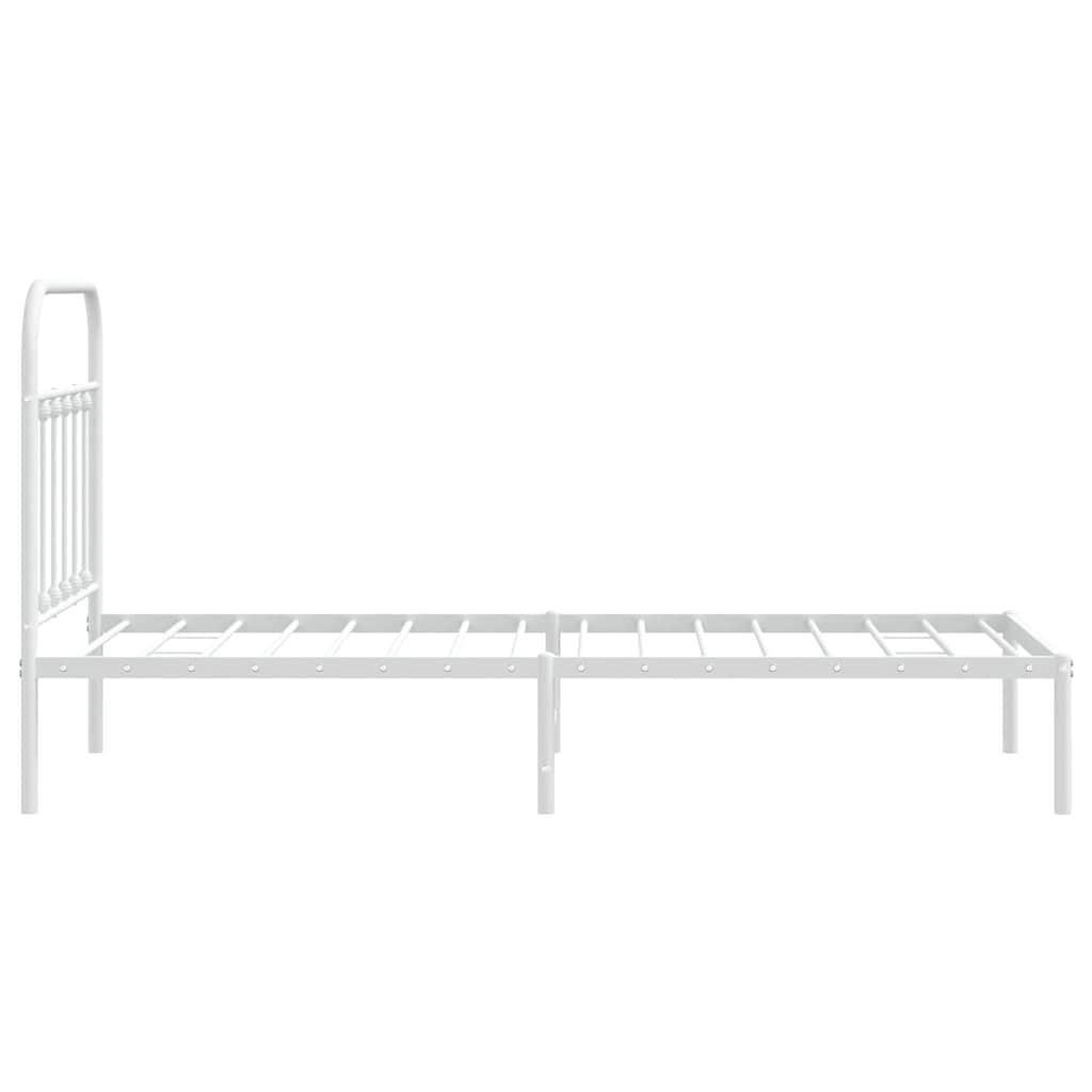 Bed Frame | White | Powder-coated steel | Single | Durable | Bed Frame