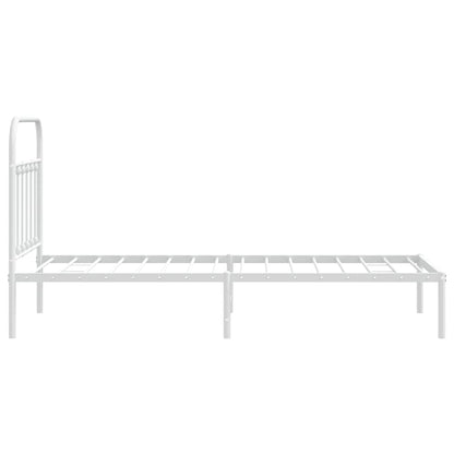 Bed Frame | White | Powder-coated steel | Single | Durable | Bed Frame