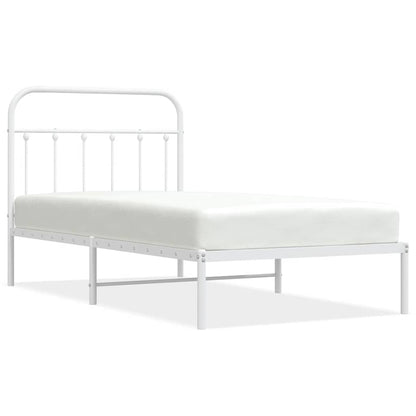Bed Frame | White | Powder-Coated Steel | Single | Bed Frame