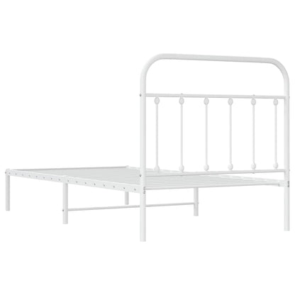 Bed Frame | White | Powder-Coated Steel | Single | Bed Frame
