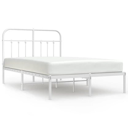 Bed Frame | White | Powder-Coated Steel | Small Double | Bed Frame