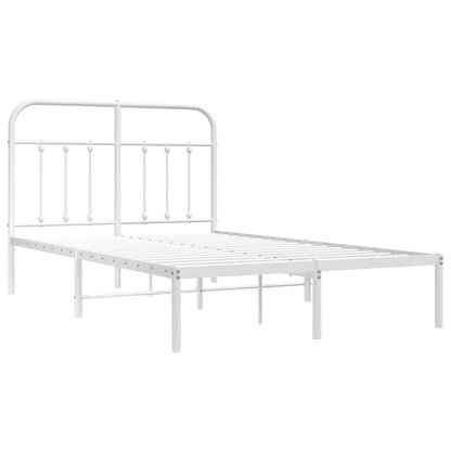 Bed Frame | White | Powder-Coated Steel | Small Double | Bed Frame
